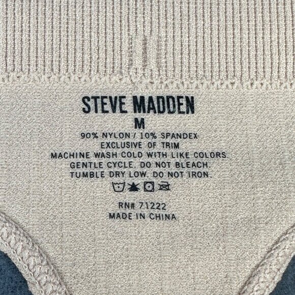 Steve Madden Women's Size Medium Panty Thong Seamless Ribbed Beige NWOT - Picture 3 of 6